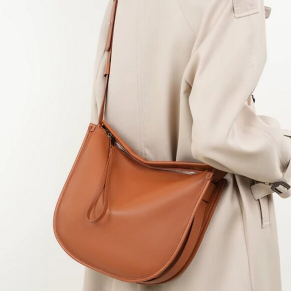 Luxury Genuine Cowhide Leather Tote Shoulder Crossbody Bag Large Capacity - Picture 8 of 15